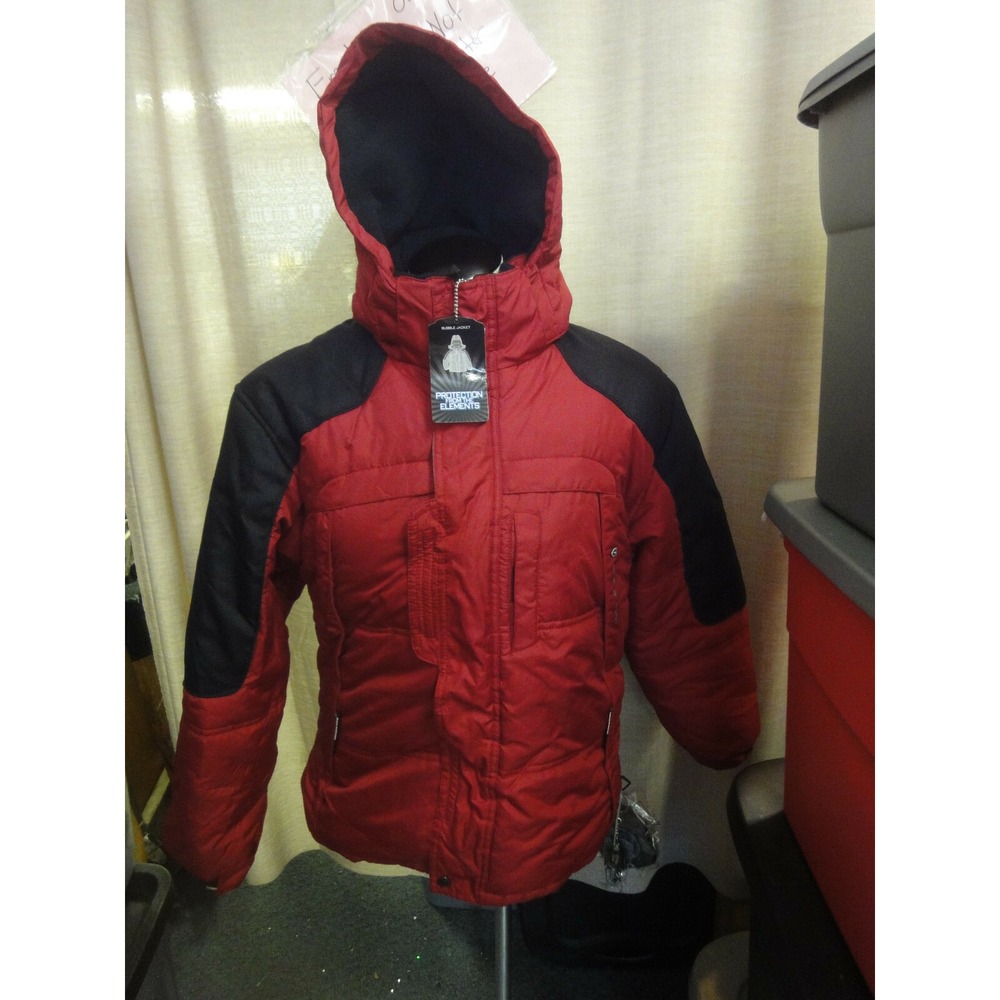 Protection System red black Bubble jacket coat BOYS XL see measurements NWT